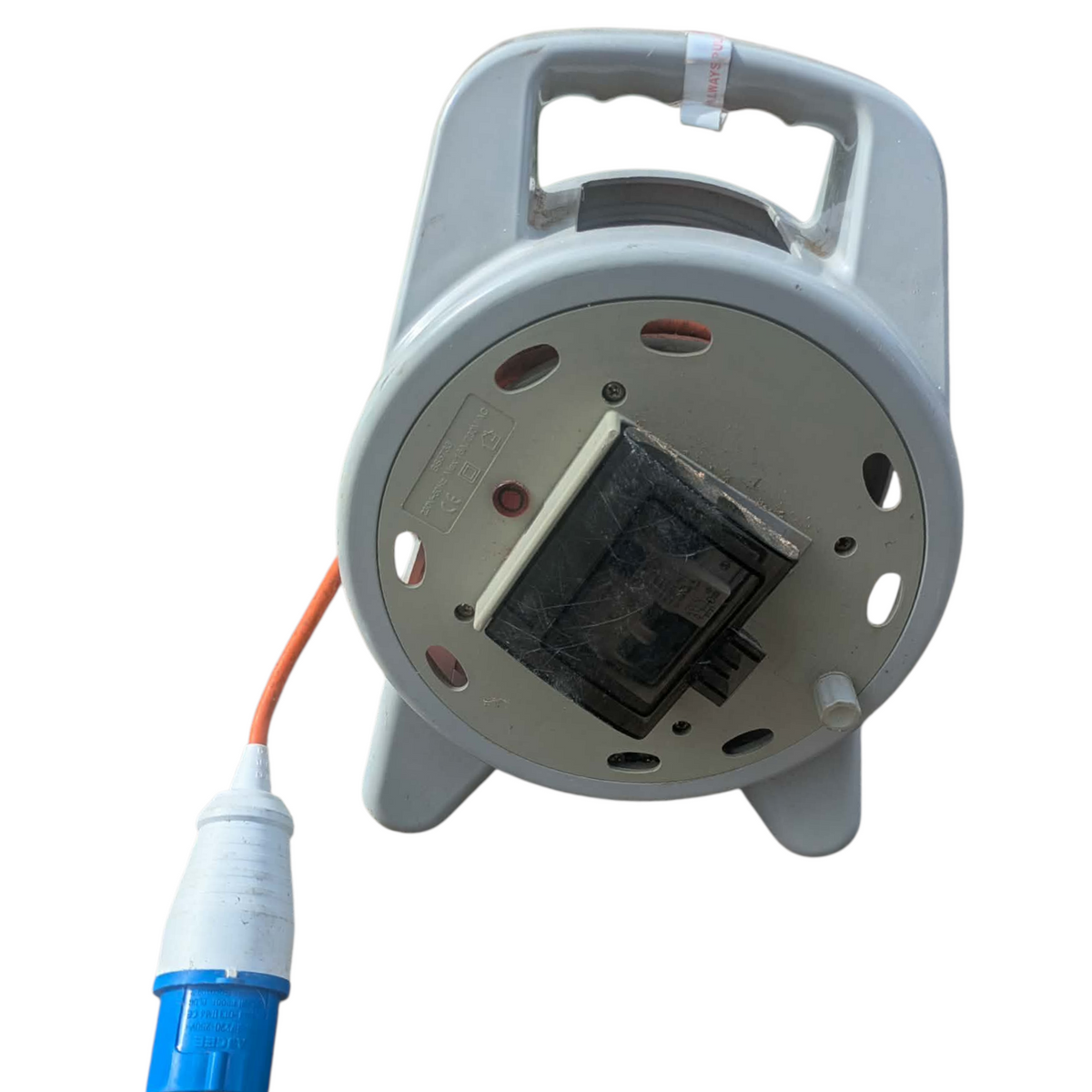 Portable Extension Cable Reel with Blue CEE Industrial Plug Heavy Duty Cable Drum